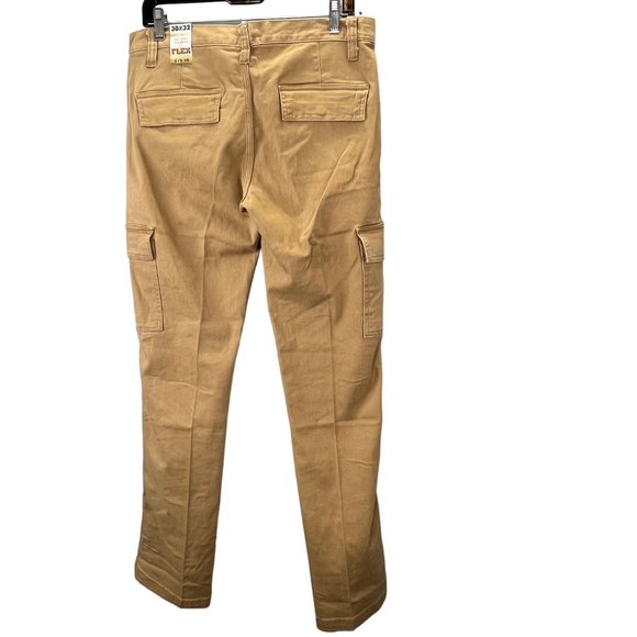 Natural Threads Flex Khaki Cargo Pants Jeans Straight Fit size 30x32 Men NWT - Picture 2 of 5
